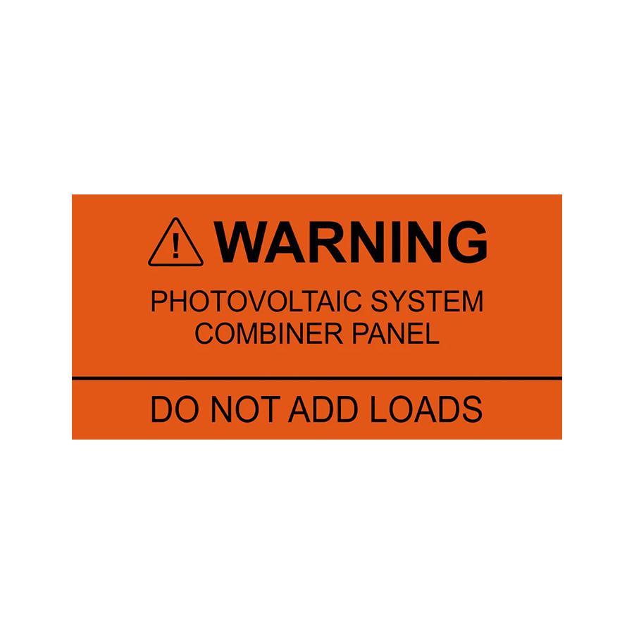 Warning Photovoltaic System PV-189