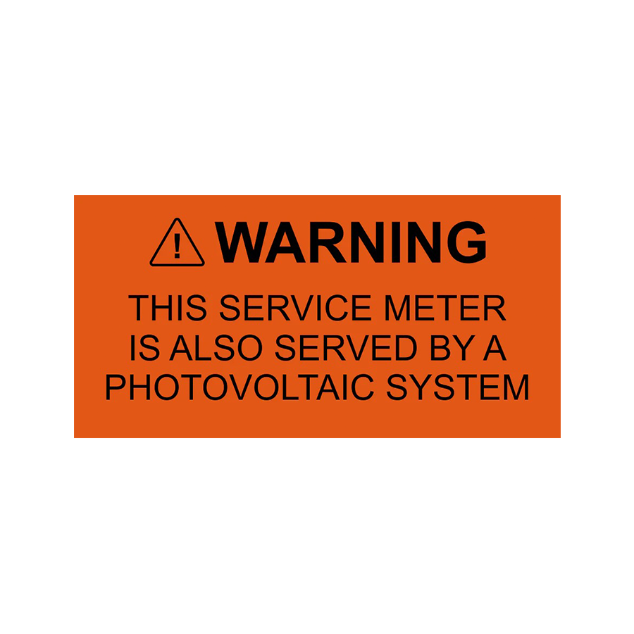 Warning This Service Meter Label