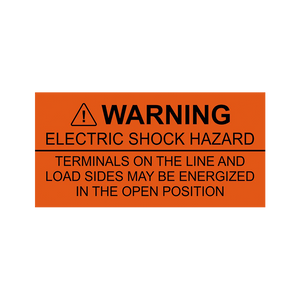 Warning Electric Shock Hazard PV-191