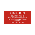  Caution Solar PV Wiring PV-195