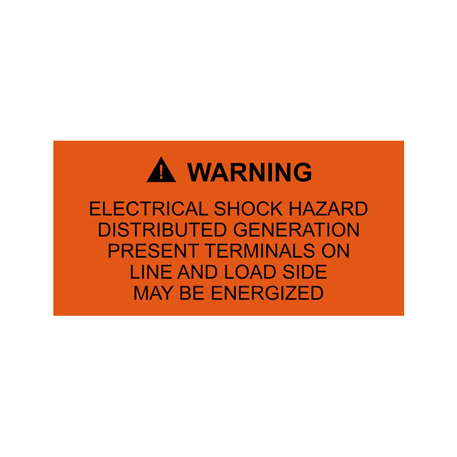 Warning Electrical Shock Hazard PV-197