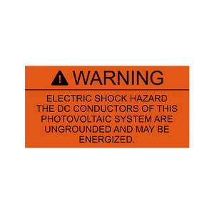 Warning Electric Shock Hazard Label