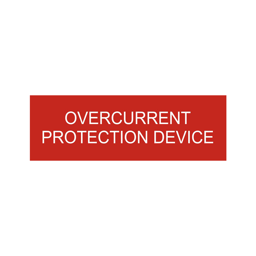 1x3, Overcurrent Protection Device PV-199 Plastic Solar Labels