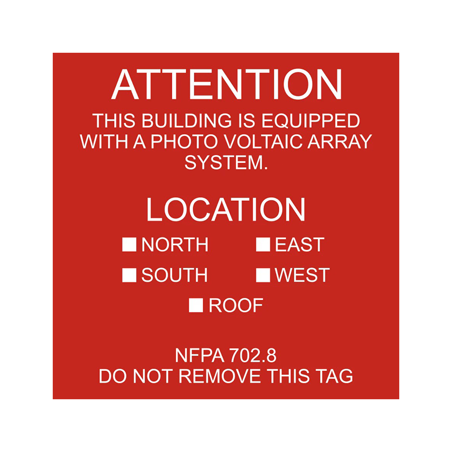 Attention This Building Is Equipped PV-201 