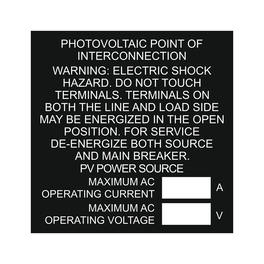 Photovoltaic Point of Interconnection PV-205 