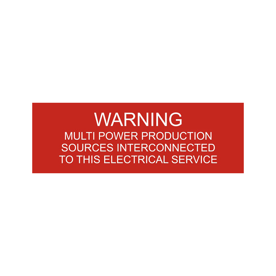 Warning Multi Power Production PV-210
