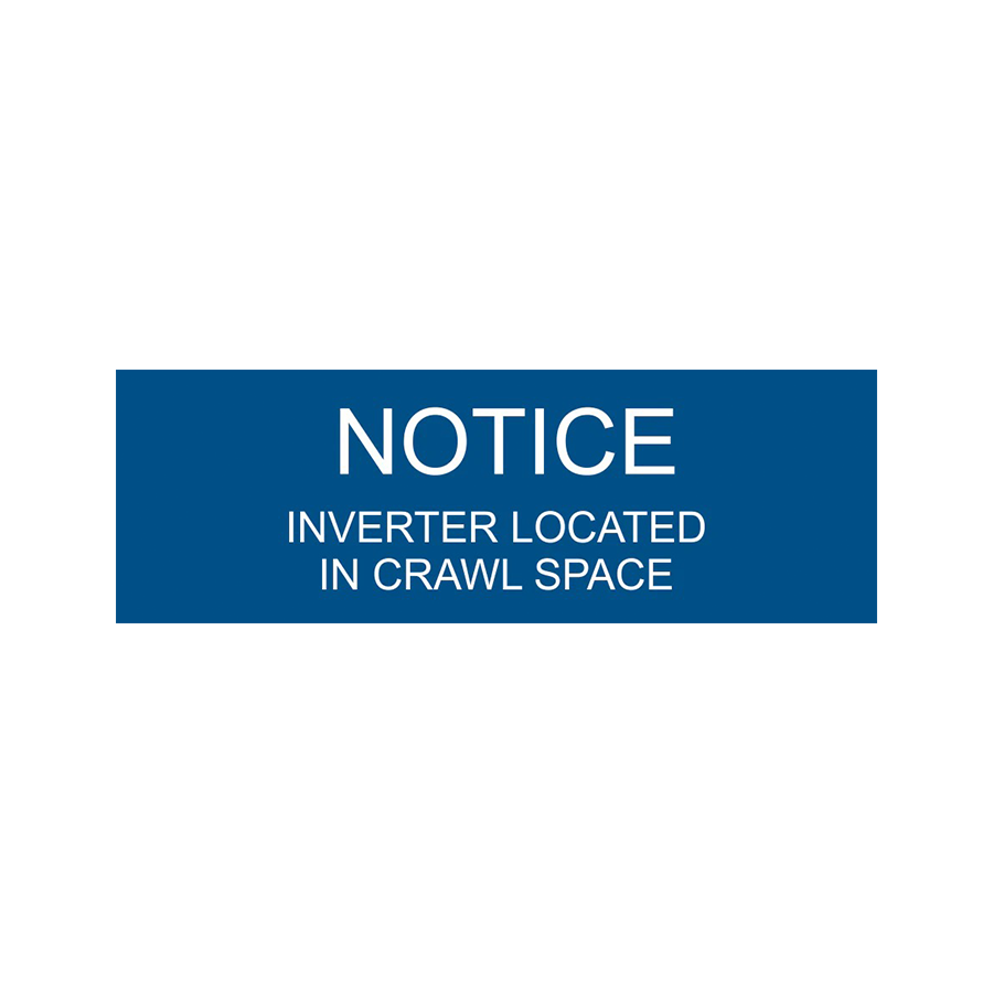 Notice Inverter Located PV-215