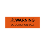 Warning DC Junction Box, PV-222