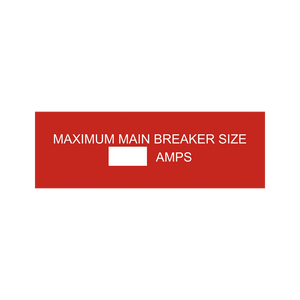 Maximum Main Breaker Size PV-231