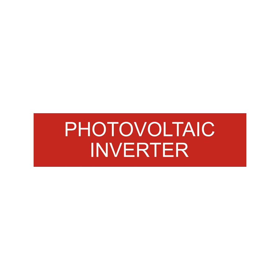 Photovoltaic Inverter PV Labels | Inverter PV Labels | Print Pro AZ