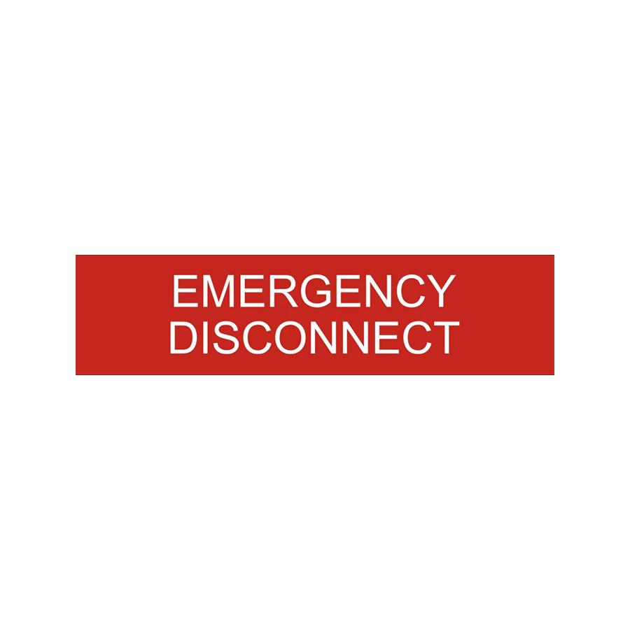 Emergency Disconnect Labels