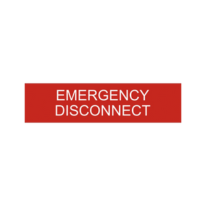 Emergency Disconnect Labels