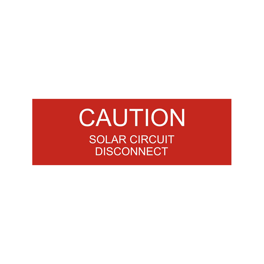 Caution Solar Service Disconnect PV-261