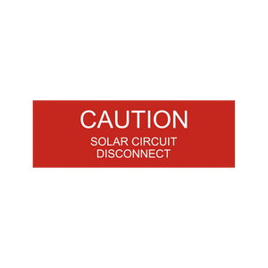 Caution Solar Service Disconnect PV-261