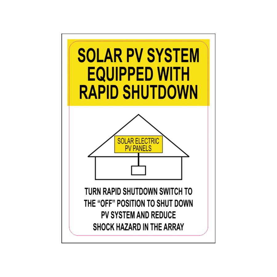 Solar PV system equipped with rapid shutdown with house design - 5x3.75 V-002