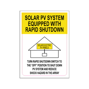 Solar PV system equipped with rapid shutdown with house design - 5x3.75 V-002