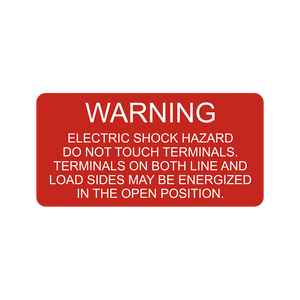 Warning Electric Shock Hazard V-006