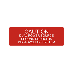 Caution Dual Power Source V-007