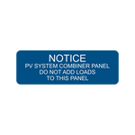 Notice PV System Combiner Panel V-010