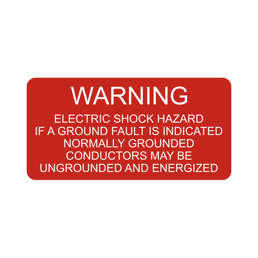Warning Electric Shock Hazard V-023