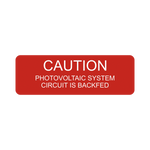 Caution Photovoltaic System Circuit Is Backfed V-029