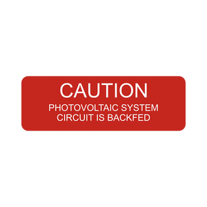 Caution Photovoltaic System Circuit Is Backfed V-029