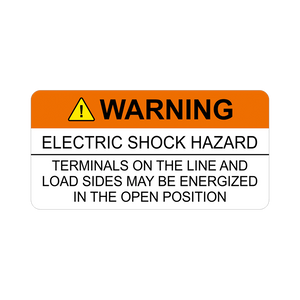 Warning Electric Shock Hazard V-031