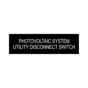 Photovoltaic System Utility Disconnect Switch - 1x3.5 V-037