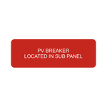 PV Breaker Located In Sub Panel V-038