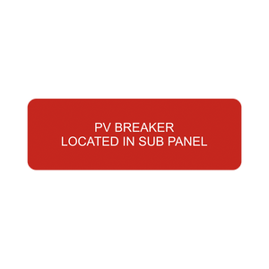 PV Breaker Located In Sub Panel V-038