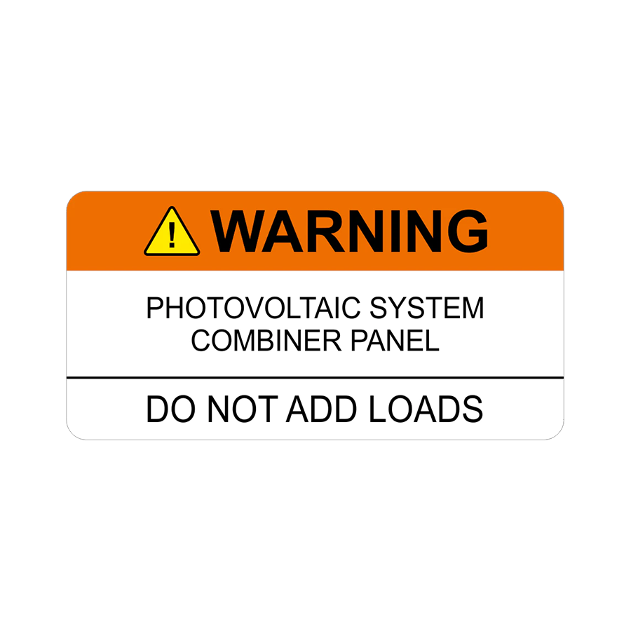 Warning Photovoltaic System, V-054