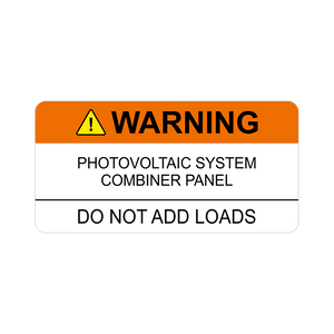 Warning Photovoltaic System, V-054