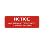 Notice Inverter and Disconnect V-056
