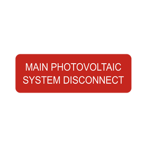 Main Photovoltaic System Disconnect V-058