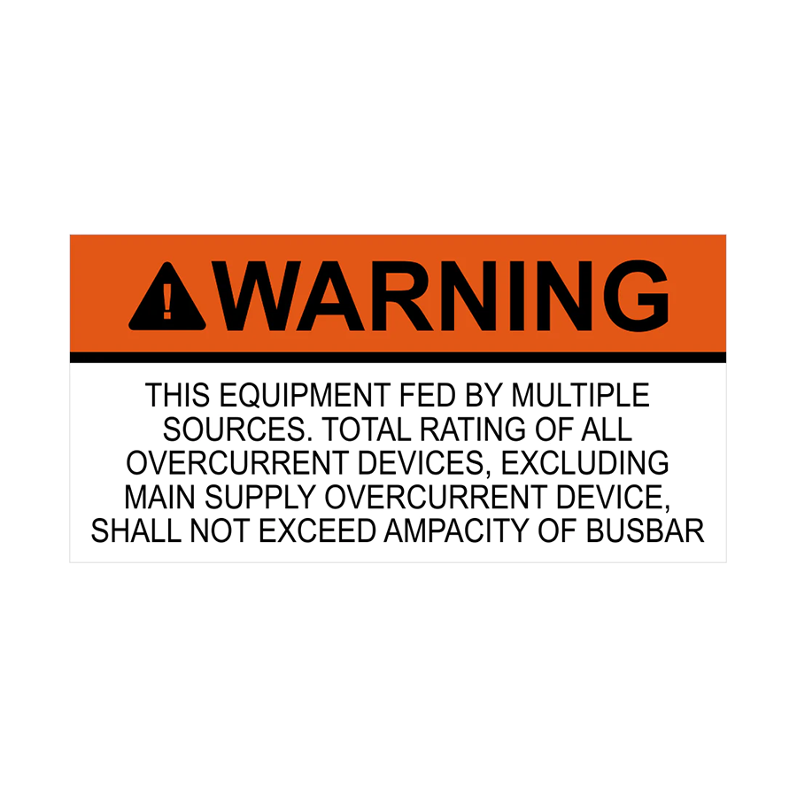 Warning This Equipment Fed By Multiple Sources V-062