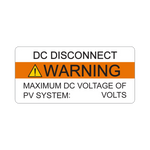 Warning DC Disconnect V-063