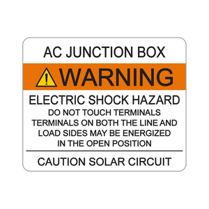 AC Junction Box Electric Shock Hazard V-069 