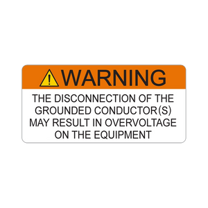 Warning The Disconnection Of The Grounded Conductor V-076