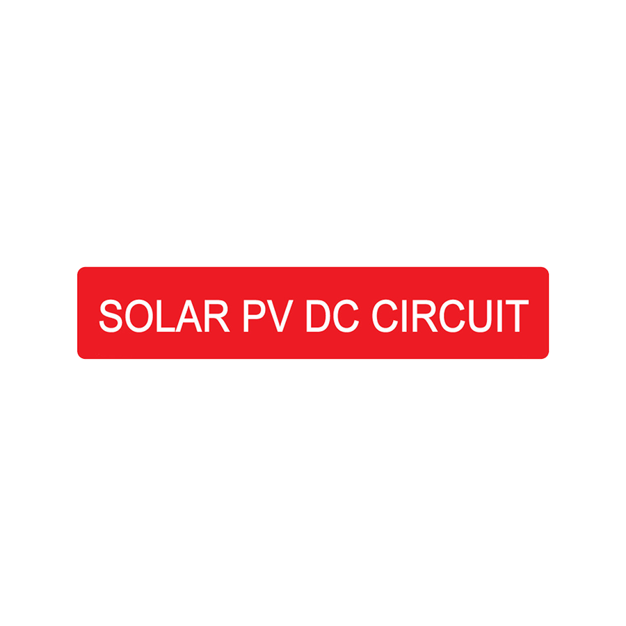 Solar DC Circuit Decals