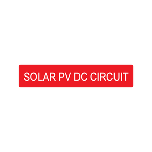 Solar DC Circuit Decals