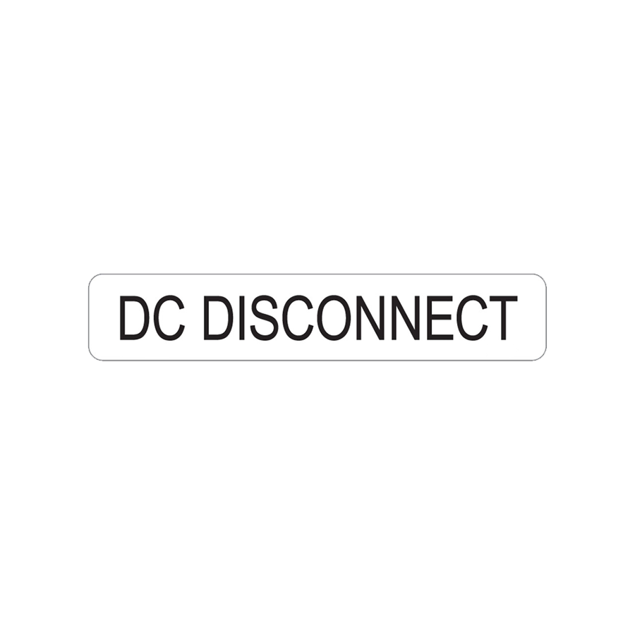 DC Disconnect V-089 Decal