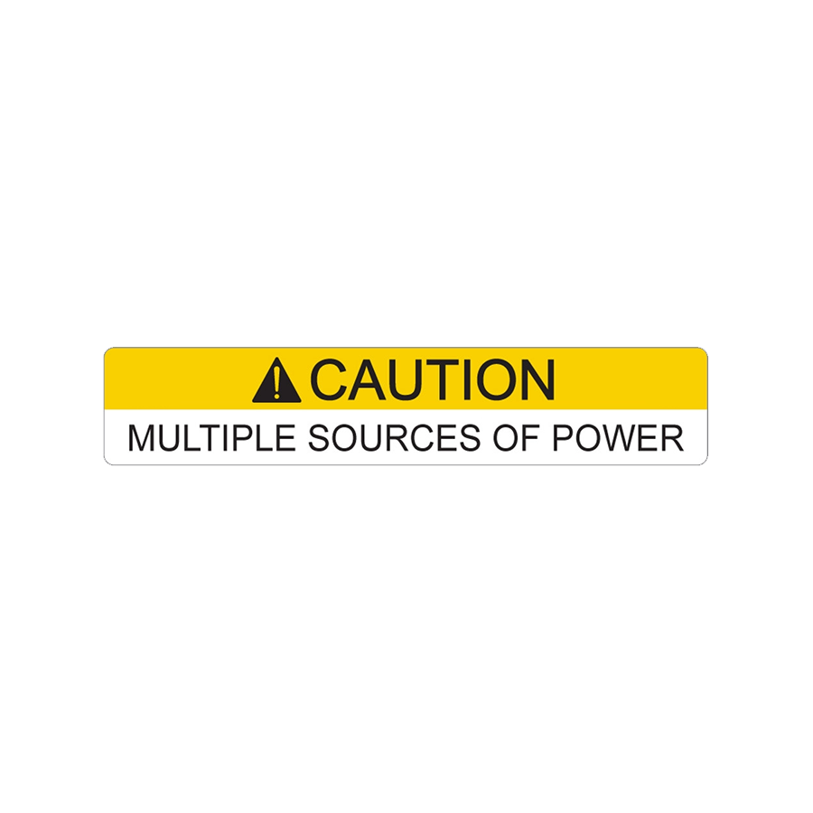 Multiple Sources of Power Decal | Caution Decals | Print Pro AZ