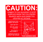 Engraved directory placard with site map layout for solar and electrical inspection.