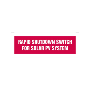 Rapid Shutdown Switch for Solar PV system - 1.5x5.25 Reflective V-003